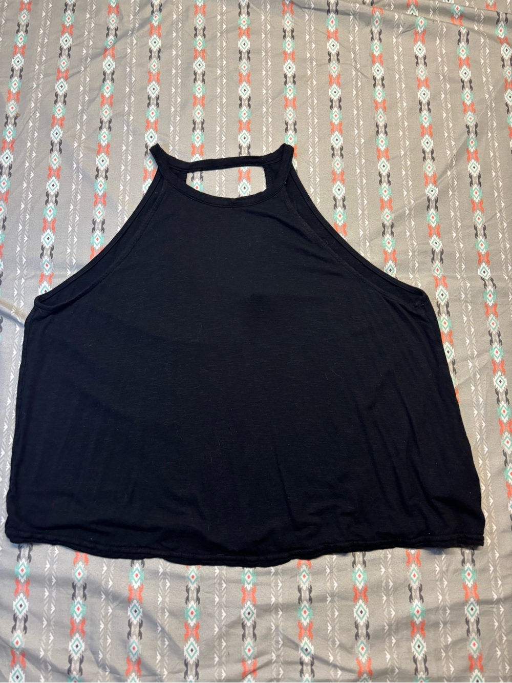 🍄🪽Black High-Neck Swing Tank Top